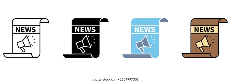 news concept line icon. Simple element illustration.