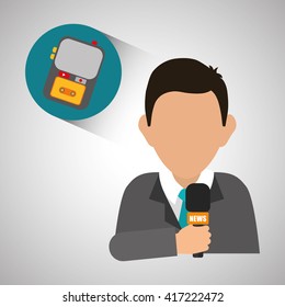 News design. Broadcasting concept. communication icon, vector