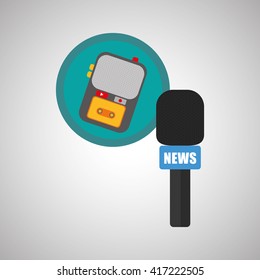 News design. Broadcasting concept. communication icon, vector