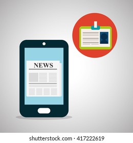 News design. Broadcasting concept. communication icon, vector