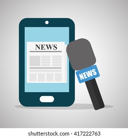 News design. Broadcasting concept. communication icon, vector
