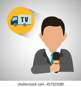 News design. Broadcasting concept. communication icon, vector