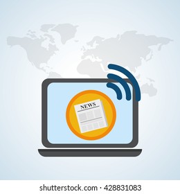 News design. Broadcasting concept. communication icon