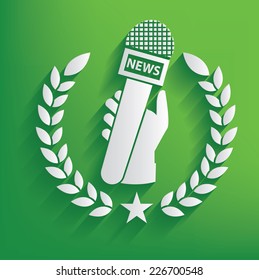 News design on green background,clean vector