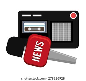 News design over white background, vector illustration.