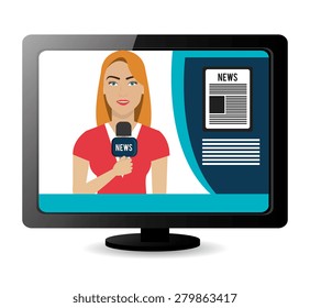 News design over white background, vector illustration.