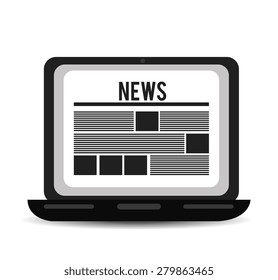 News design over white background, vector illustration.