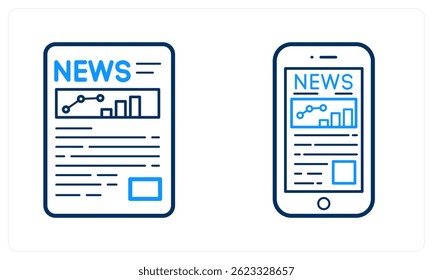 News and Digital News icon concept