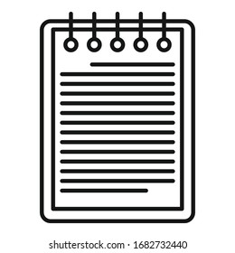 News editor icon. Outline news editor vector icon for web design isolated on white background