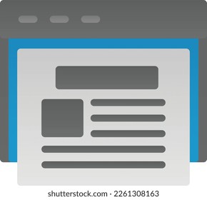 News Feed Flat Gradient Vector Icon Design