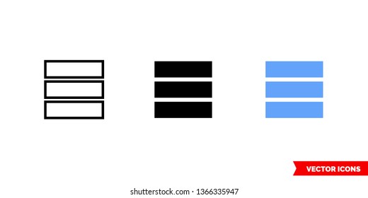 News feed icon of 3 types: color, black and white, outline. Isolated vector sign symbol.
