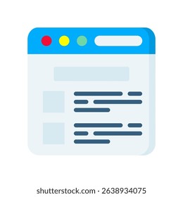 News Feed Icon Flat Vector Illustration