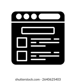 News Feed Icon Glyph Vector Illustration