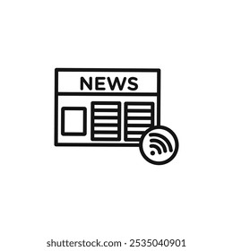 Ícone News Feed Vetor plano isolado no contorno