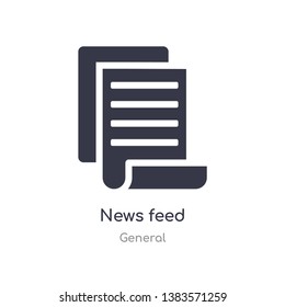 News Feed Icon. Isolated News Feed Icon Vector Illustration From General Collection. Editable Sing Symbol Can Be Use For Web Site And Mobile App