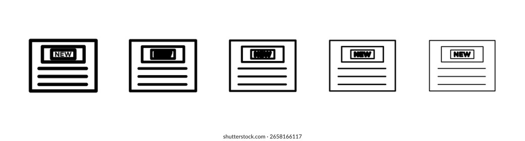 Newsfeed-Symbol einzeln auf weißem Hintergrund