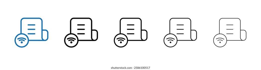 News Feed icon Outline vector logo for web ui