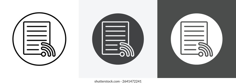 News Feed icon set vector art