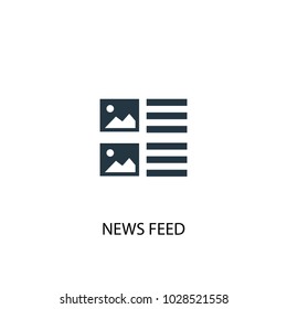 News Feed icon. Simple element illustration. News Feed symbol design from Social Media Marketing collection. Can be used in web and mobile.