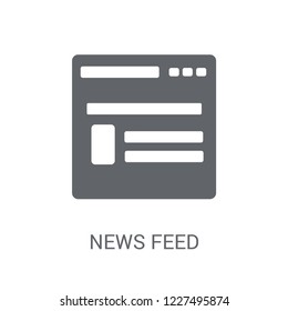 news feed icon. Trendy news feed logo concept on white background from General collection. Suitable for use on web apps, mobile apps and print media.