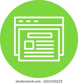 News Feed Line Circle Vector Icon Design