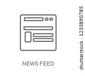 news feed linear icon. Modern outline news feed logo concept on white background from General collection. Suitable for use on web apps, mobile apps and print media.