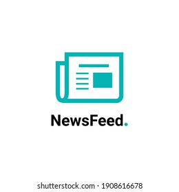 News Feed Newspaper Logo Concept For Company