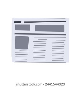news financial newspaper cartoon. article paper, headline daily, page template news financial newspaper sign. isolated symbol vector illustration