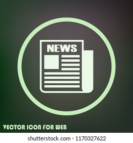 news flat vector icon. image for website