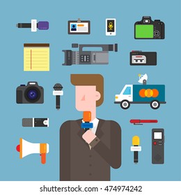 news flat vector illustration