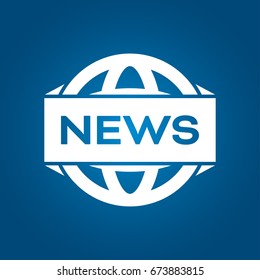 news with globe icon