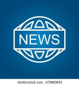 news with globe icon