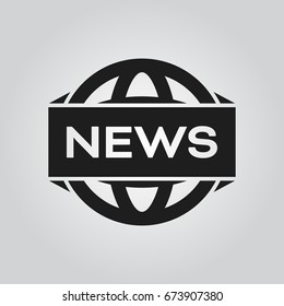 news with globe icon