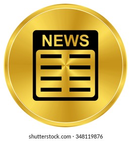 news - gold vector icon
