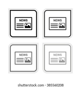 news  - grayscale vector icon