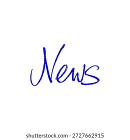 news handwriting text design vector