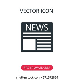 News headline icon vector