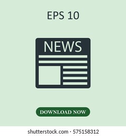 News headline icon vector
