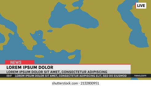 News headline and tv flat vector illustration.