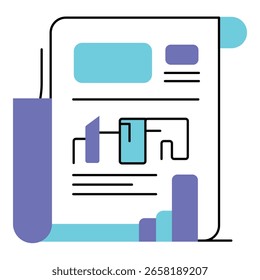 Ícone De Vetor De Manchetes De Notícias Em Estilo Plano