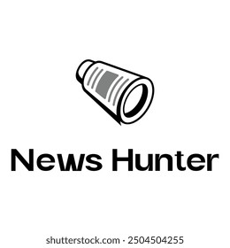 news hunter minimalist logo design