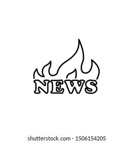 News icon. Element of news thin line icon