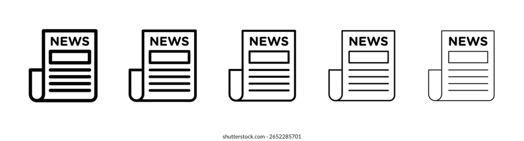 News icon filled flat sign concept for web design.