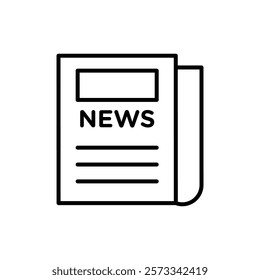 News icon Flat fill set collection