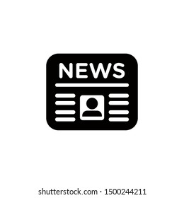 news icon in flat style isolated. Vector Symbol illustration.