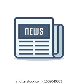 news icon in flat style isolated. Vector Symbol illustration.