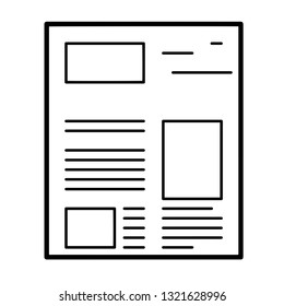 News icon flat. News vector illustration