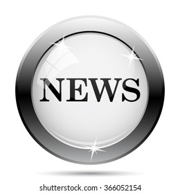 News icon. Internet button on white background. EPS10 vector.