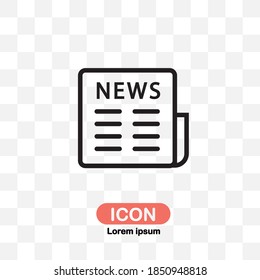 news icon isolated on transparent background.