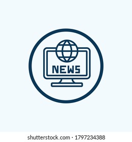 news icon isolated on white background from social media collection. news icon trendy and modern news symbol for logo, web, app